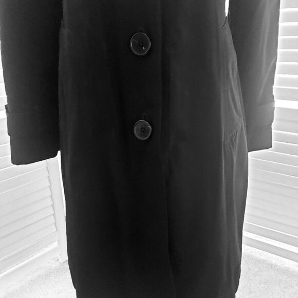LONDON FOG BLACK MULTI POCKET LINED TRENCH COAT PM - Picture 4 of 9